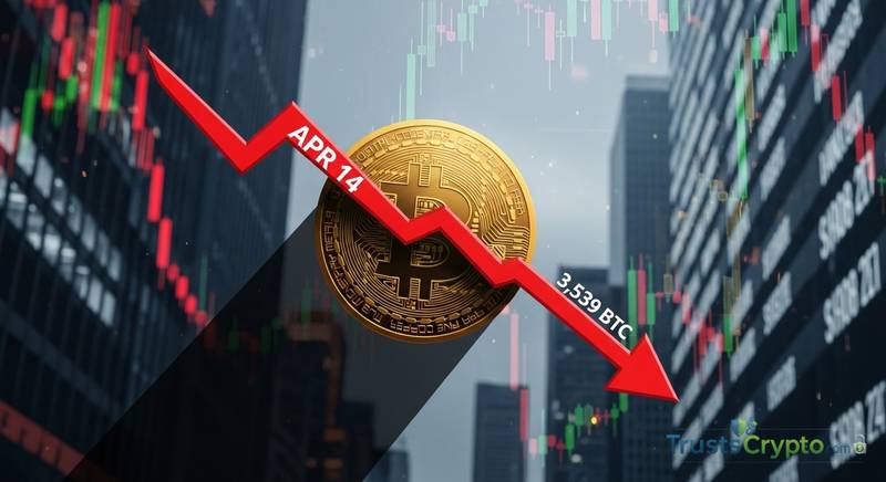 Bitcoin ETFs on Apr 14: 1D Net Flow Falls 3,539 BTC