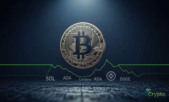 Bitcoin Holds Above $74,000 as SOL, ADA, DOGE Pull Back on Asia Rebound