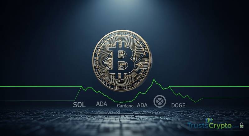 Bitcoin Holds Above $74,000 as SOL, ADA, DOGE Pull Back on Asia Rebound