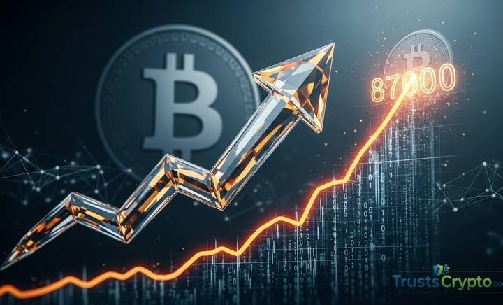 Bitcoin Surges Past 87000 as ETF Inflows Hit Record