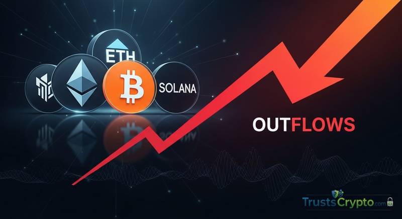 ETF Flows Update: Spot BTC, ETH, and SOL ETFs Posted Net Outflows on April 8