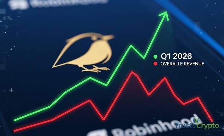 Robinhood Q1 2026 Revenue Up 15% as Crypto Revenue Falls 47%