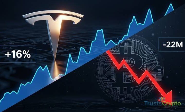 Tesla Q1 2026 Revenue Up 16%; Bitcoin Value Down $222M