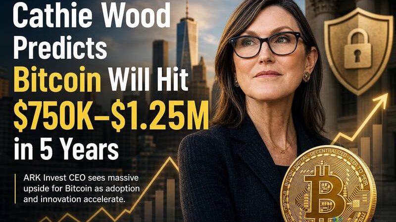 Cathie Wood Predicts Bitcoin Will Hit $750K–$1.25M in 5 Years