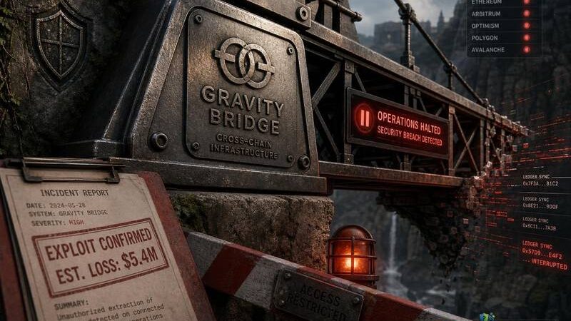 Gravity Bridge Halts Bridge After Reported $5.4M Exploit