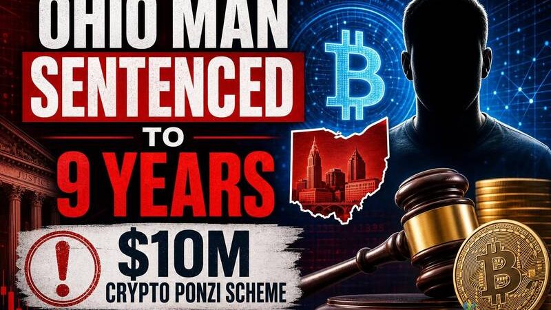 Ohio Man Sentenced to 9 Years in $10 Million Crypto Ponzi Scheme
